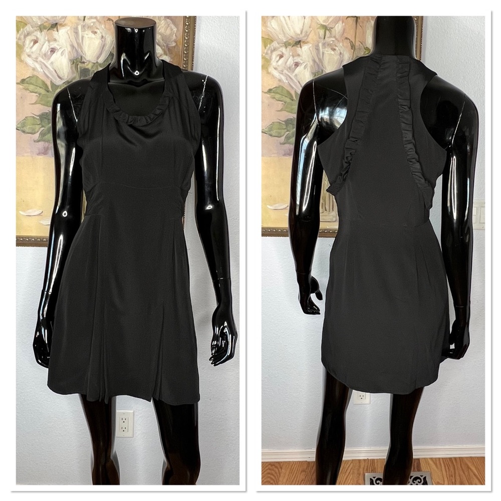 Madison Marcus 100% Silk Little Black Dress Sz M